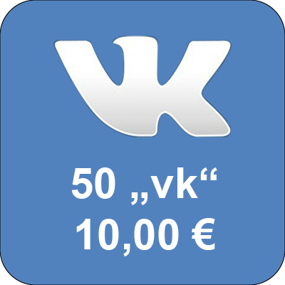 Kontos im sozialen Netzwerk Vkontakte.ru mit 50 "Golos" aufladen