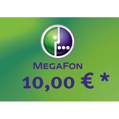 Пополнить баланс мобильного телефона МегаФон - Россия суммой 10,00 EUR