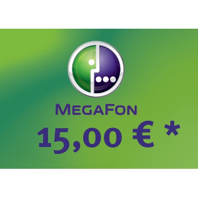 Пополнить баланс мобильного телефона МегаФон - Россия суммой 15,00 EUR