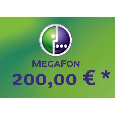 Recharge balance of MegaFon - Russia SIM - Card with 200,00 EUR