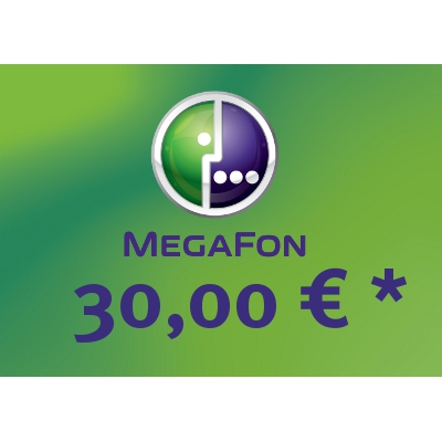 Пополнить баланс мобильного телефона МегаФон - Россия суммой 30,00 EUR