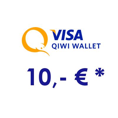 Refill electronic QIWI-WALLET with 10,- € in RUS Rubles