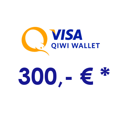 Refill electronic QIWI-WALLET with 300,- € in RUS Rubles