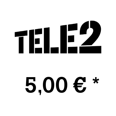 Пополнить баланс мобильного телефона TELE2 - Россия суммой 5,00 EUR