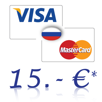 Transferieren 15,- EUR in Rubel auf eine Bankkarte in Russland