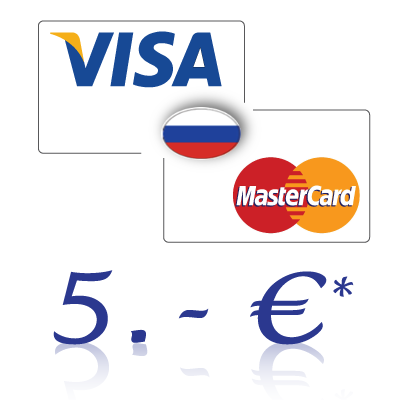 Transferieren 5,- EUR in Rubel auf eine Bankkarte in Russland