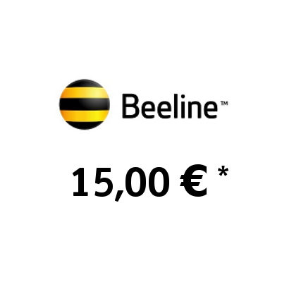 Recharge balance of Beeline - Russia SIM - Card with 15,00 EUR