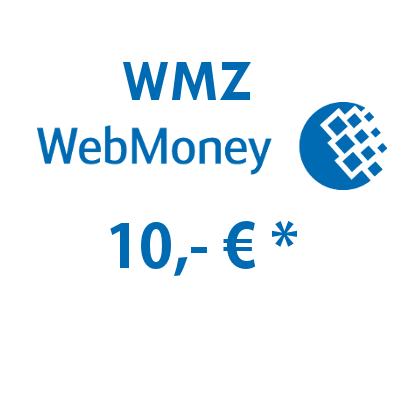 Refill electronic wallet (WMZ) WebMoney with 10,- € in USD