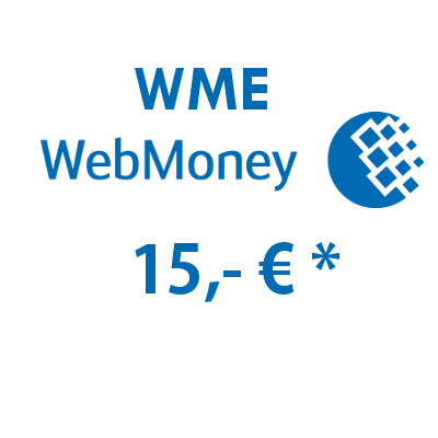 Refill electronic wallet (WME) WebMoney with 15,- €