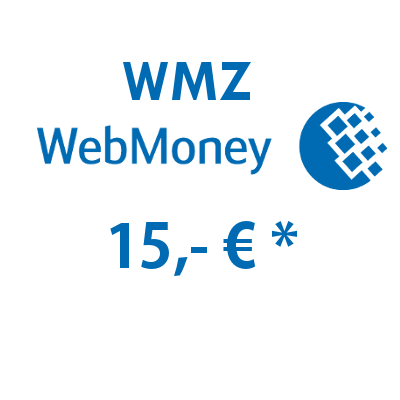 Refill electronic wallet (WMZ) WebMoney with 15,- € in USD