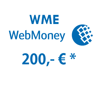 Refill electronic wallet (WME) WebMoney with 200,- €