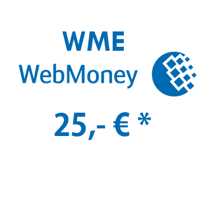 Elektronische-Geldbörse (WME) WebMoney mit 25,- € aufladen