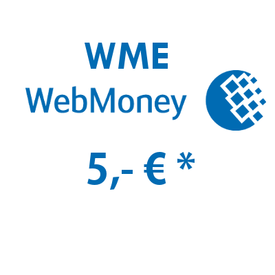 Refill electronic wallet (WME) WebMoney with 5,- €