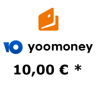 Top up electronic wallet YooMoney with 10,- €