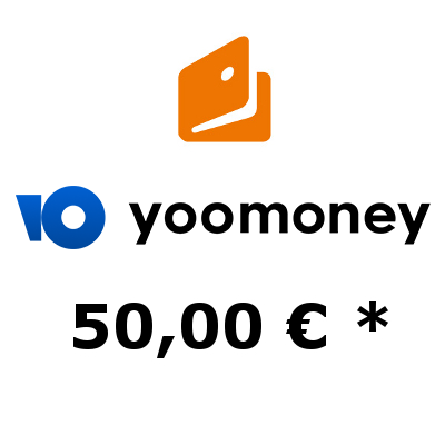Elektronische-Geldbörse YooMoney mit 50,- € aufladen