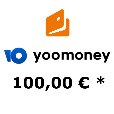 Пополнить кошелёк ЮMoney суммой 100,- €